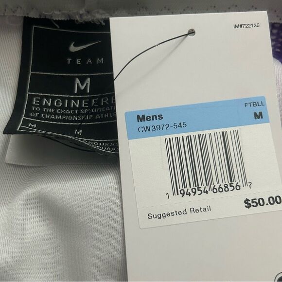 Nike Mens Vapor Untouchable Football Tights Shorts Purple Size Medium CW3972-545 - Picture 4 of 6